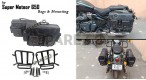 For Royal Enfield Super Meteor 650 Black Pannier Bags Pair With Mountings - SPAREZO